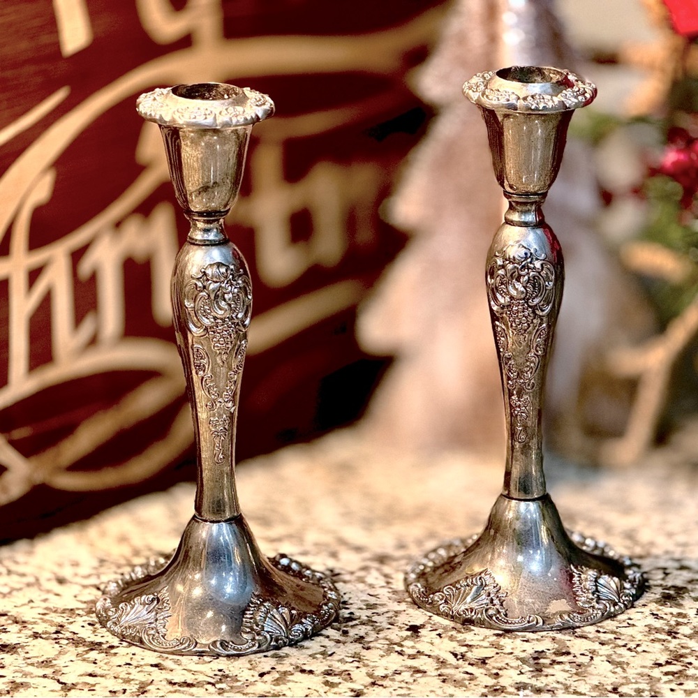2 Godinger Candlestick Holders